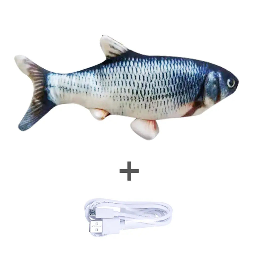 Plastic Non-Catnip Electric Simulated Jumping Fish, Engaging Interactive Cat Toy for Pet Playtime