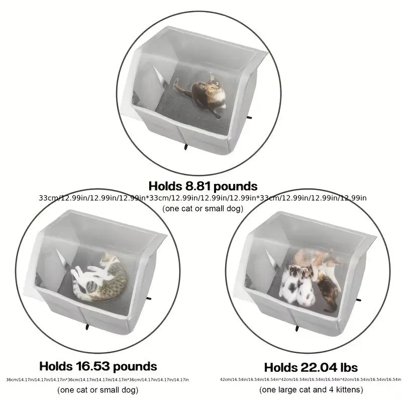 1 Pcs Outdoor Enclosed Cat House, Winter Warmth and Protection, Suitable for Outdoor/Wild Cats, Waterproof and Windproof, with Removable Curtain, Pet Shelter/Cat House (Large Size)