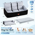 PAWGIANT Extra Large Dog Car Seat, Dog Bed for Large Dogs up to 120Lbs, Multi-Functional Dog Booster Seat with Thick Cushion & Safety Leashes, Detachable & Washable Pet Travel Safety Carrier
