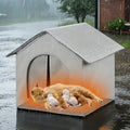 1 Pcs Outdoor Enclosed Cat House, Winter Warmth and Protection, Suitable for Outdoor/Wild Cats, Waterproof and Windproof, with Removable Curtain, Pet Shelter/Cat House (Large Size)