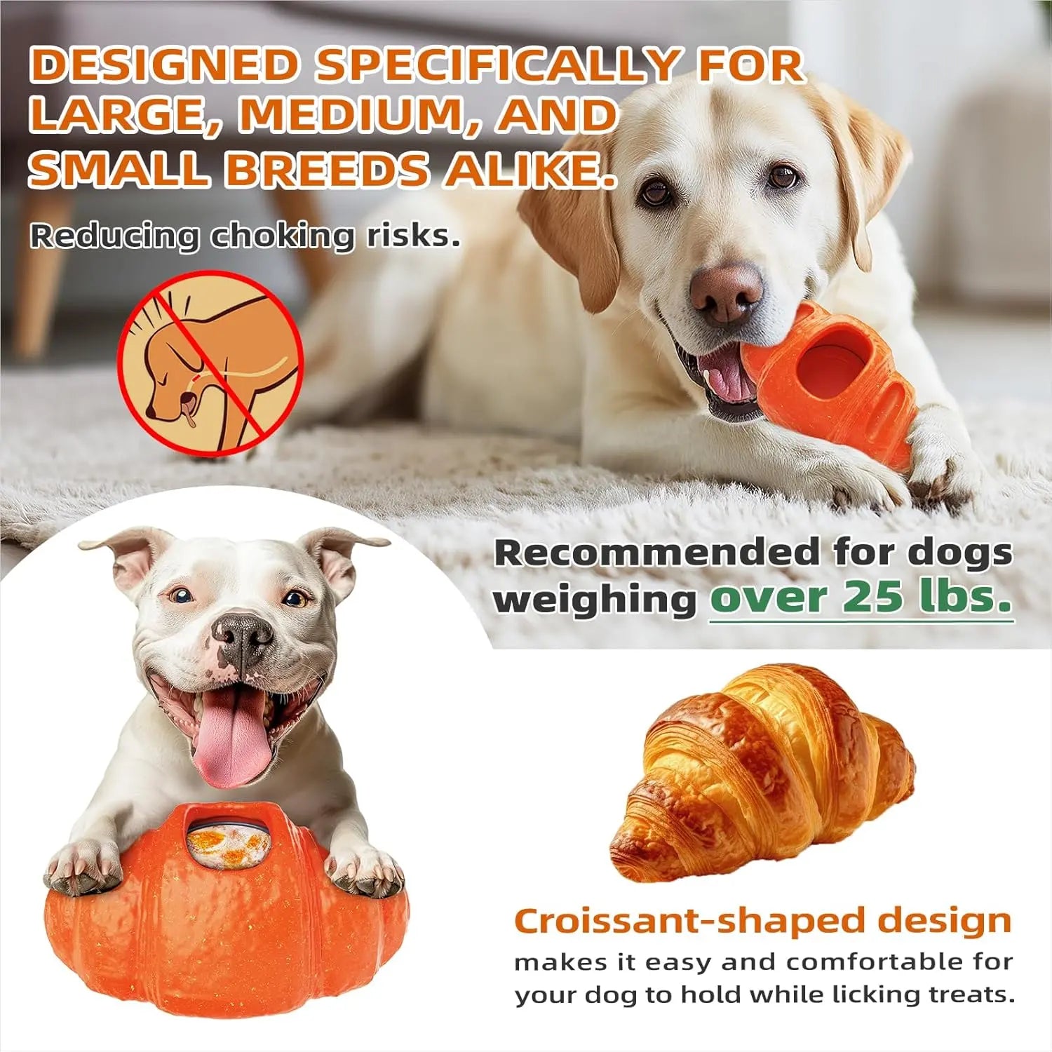 Frozen Dog Chew Toy for Aggressive Chewers – Interactive Treat Dispensing Dog Toy for Anxiety Relief, Crate Training & Boredom, Durable Food-Grade Nylon Chew Toy for Medium & Large Dogs