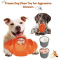Frozen Dog Chew Toy for Aggressive Chewers – Interactive Treat Dispensing Dog Toy for Anxiety Relief, Crate Training & Boredom, Durable Food-Grade Nylon Chew Toy for Medium & Large Dogs