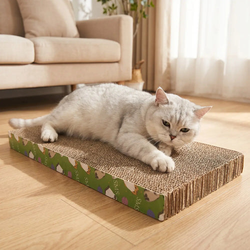 Heavy Duty Corrugated Cat Scratching Pad, Double Sided Cat Scratch Board for Indoor Cats, Durable Cardboard Cat Scratcher, Home