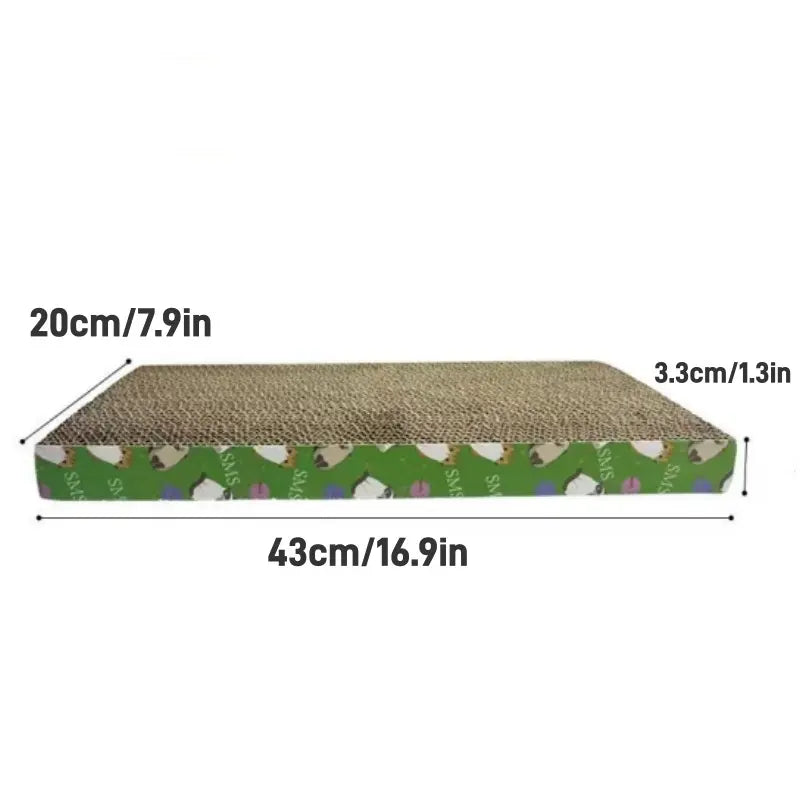 Heavy Duty Corrugated Cat Scratching Pad, Double Sided Cat Scratch Board for Indoor Cats, Durable Cardboard Cat Scratcher, Home